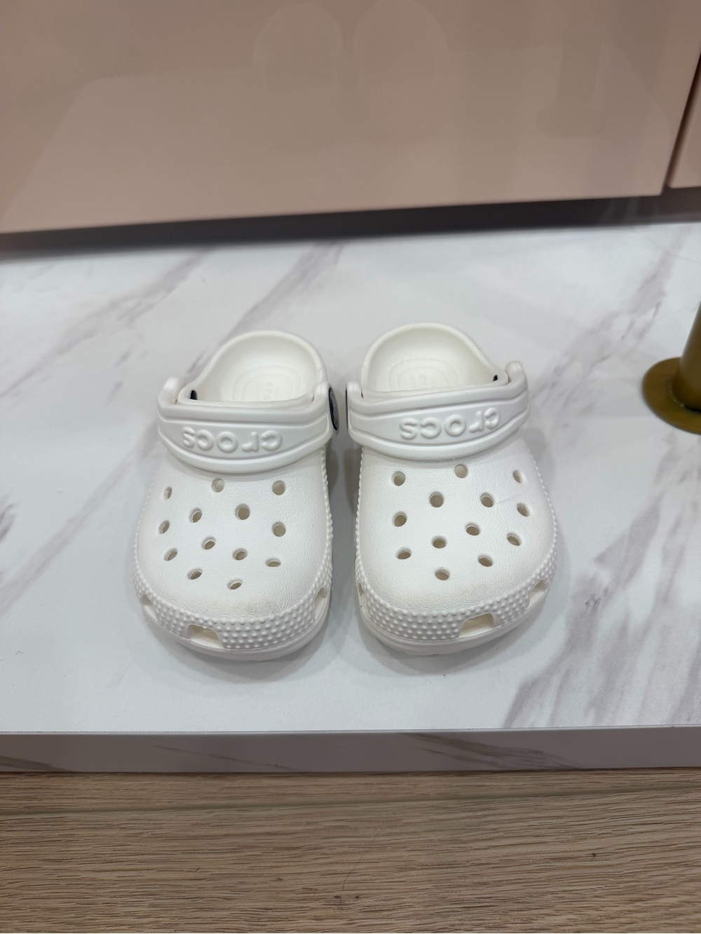 CROCS White Toddler Classic Clogs